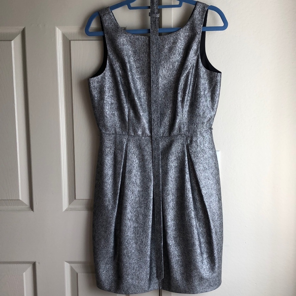 White House Black Market Silver Sheath Dress